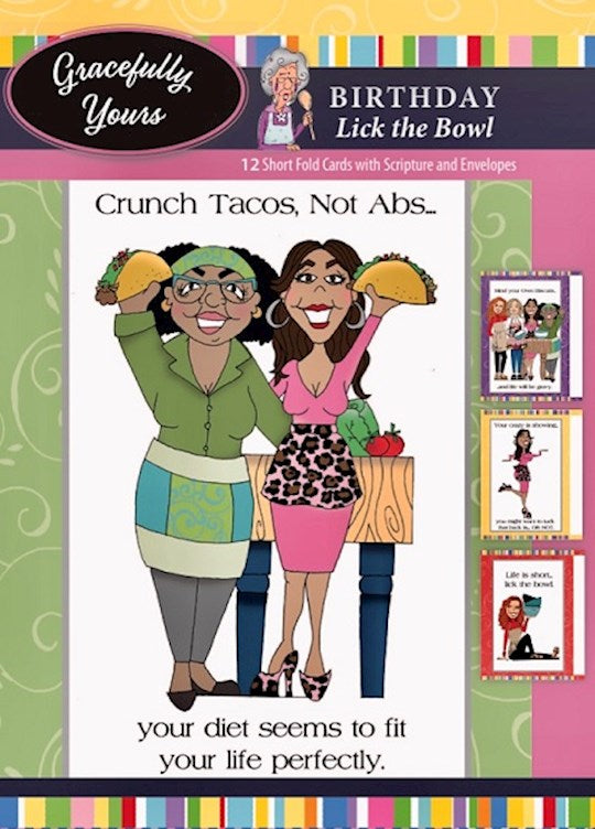 CARD-BIRTHDAY FEATURING CHURCH KITCHEN LADIES (LICK THE BOWL) 