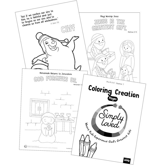 Simply Loved Pre-K &amp; K Coloring Creations-Quarter 7