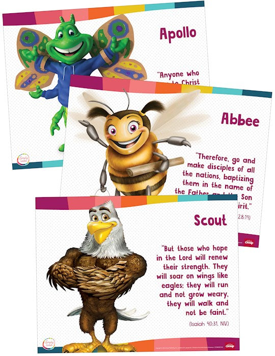 Simply Loved Bible Memory Buddy Posters (3 Posters)-Quarter 8