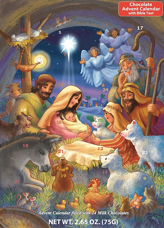 Chocolate Calendar-Advent: Baby In A Manger (10 x 13.75)
