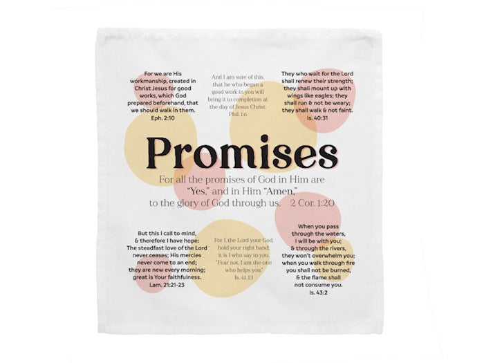 Prayers In My Pocket Cloth-Promises (8 x 8) (Pack Of 6)