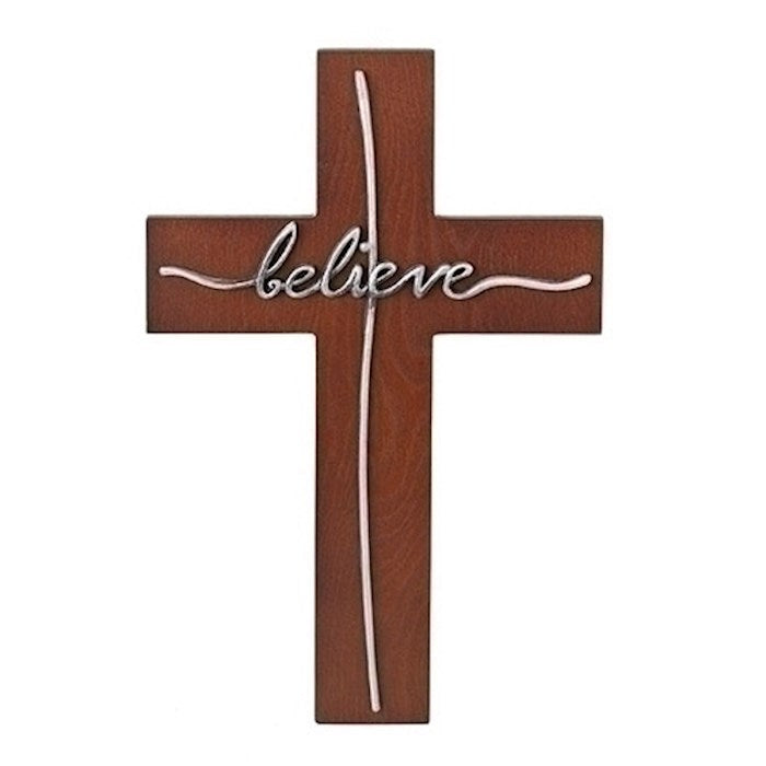 Wall Cross-Believe (12.75"H)