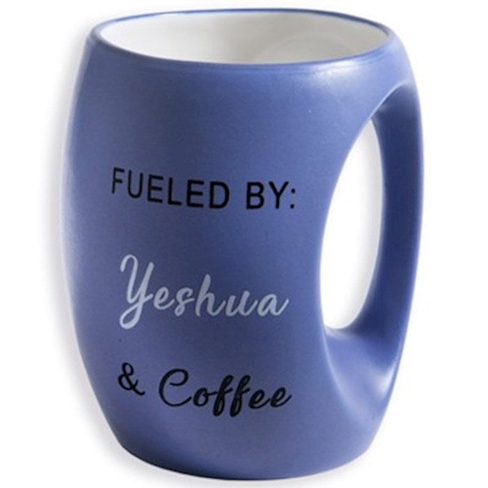 Mug-Fueled By Yeshua &amp; Coffee (13 oz)-Purple Stoneware (
