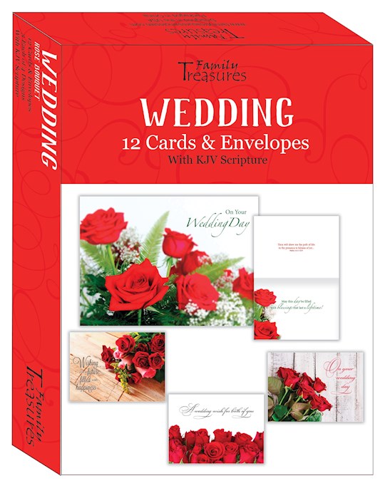 Boxed Card-Wedding-Rose Bouquet (Box Of 12)