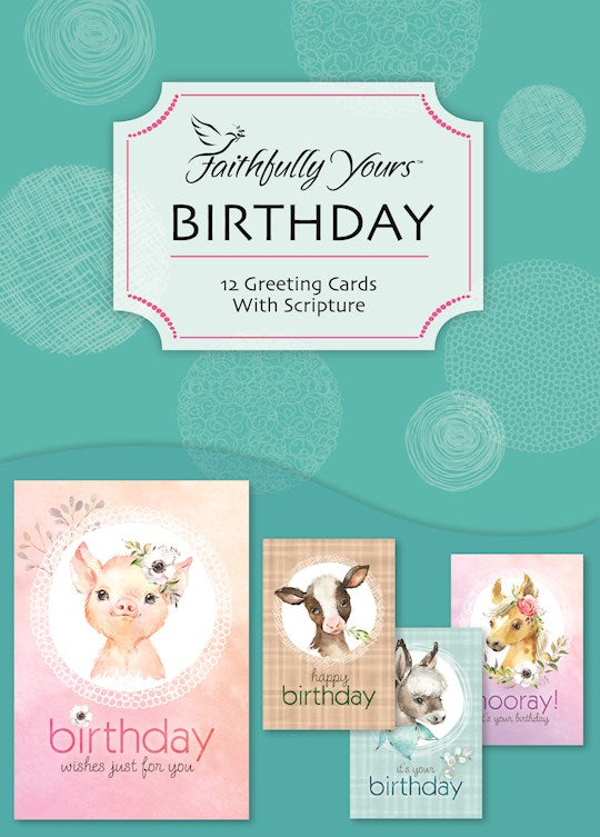 Boxed Card-Birthday-Cute Critters (Box Of 12)