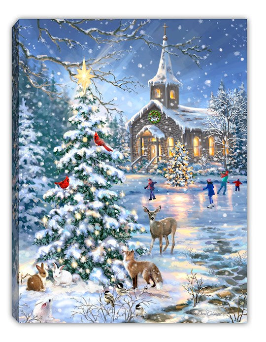 Mini Canvas-Rejoice-LED Tabletop w/Timer (8" x 6")
