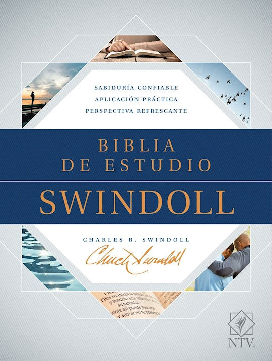 NTV Biblia de Estudio Swindoll (NLT Swindoll Study Bible)-Brown/Tan LeatherLike
