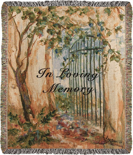 Throw-In Loving Memory Gate-Bereavement-Tapestry (50" x 60")