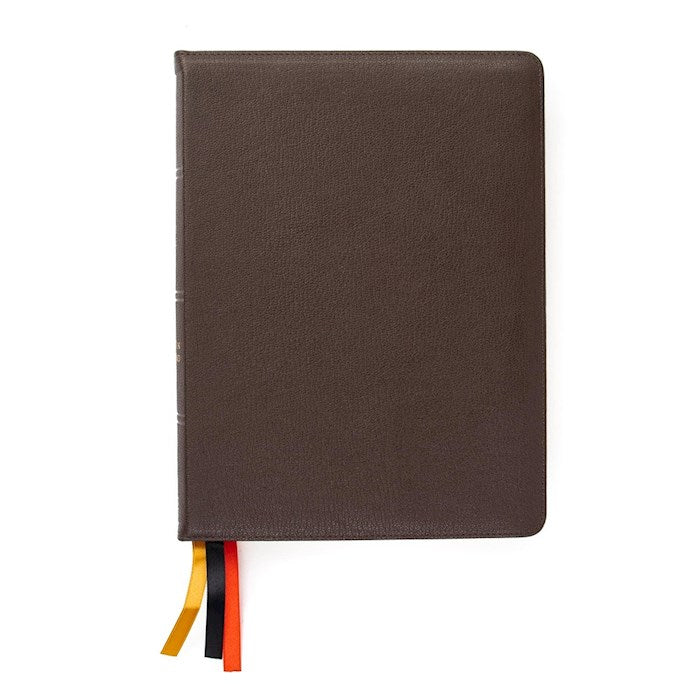 CSB Verse-By-Verse Reference Bible (Holman Handcrafted Collection)-Brown Premium Goatskin