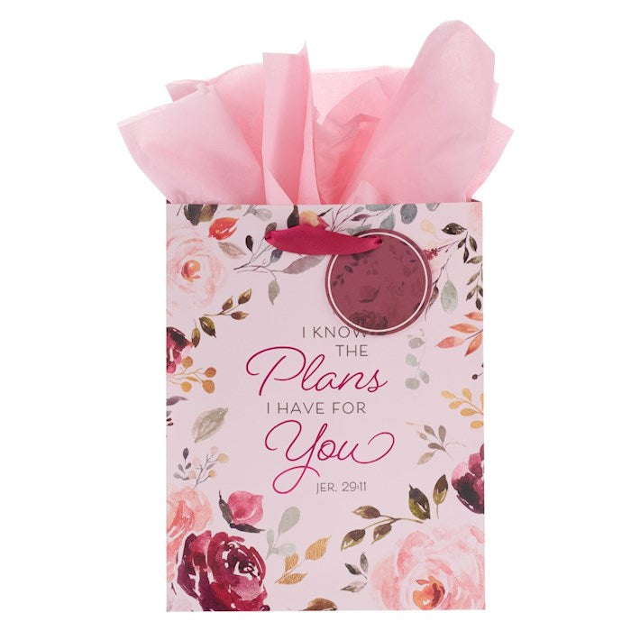 Gift Bag Medium I Know The Plans I Have For You w/Tag &amp; Tissue