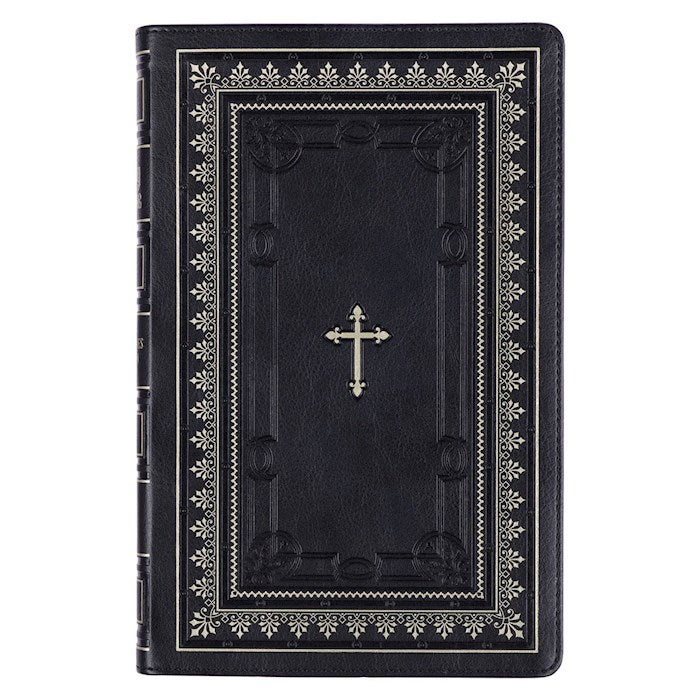 KJV Deluxe Gift Bible-Black Framed Faux Leather Indexed