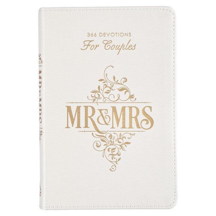 Mr &amp; Mrs Devotional White Faux Leather