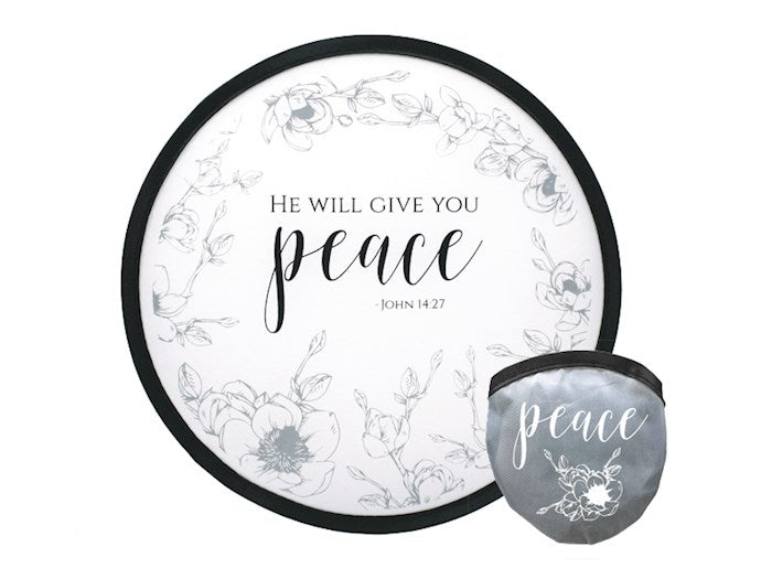 Foldable Hand Fan-Peace (Pack Of 6)