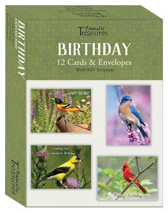 Boxed Card-Birthday-Backyard Birds (Box Of 12)