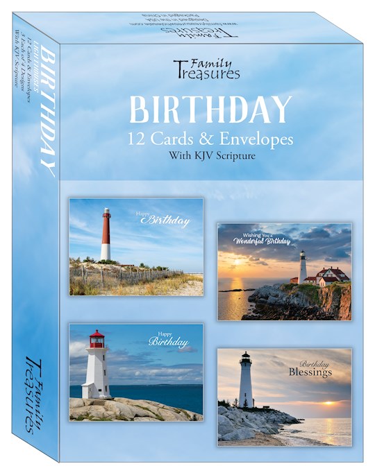 Boxed Card-Birthday-Lighthouses (Box Of 12)