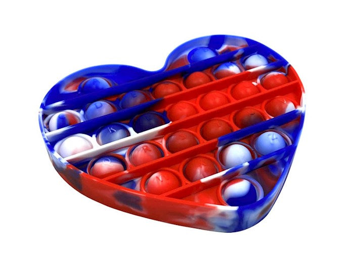 Peace Popper Heart-Red White &amp; Blue