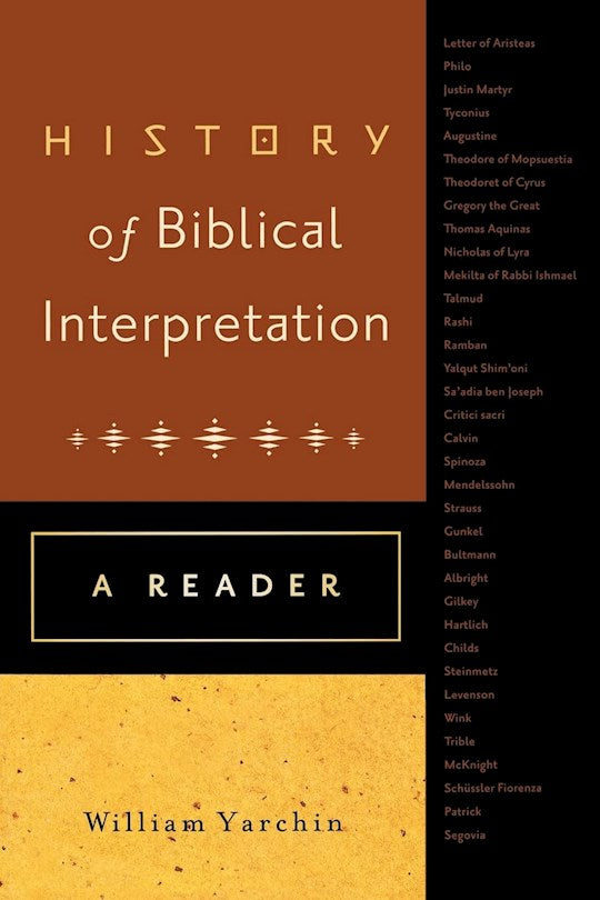 History Of Biblical Interpretation