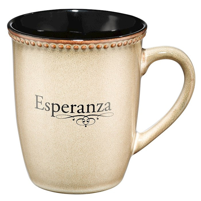 Spanish-Mug-Esperanza (Hope) (Hebrews 6:19)-Ivory Stoneware