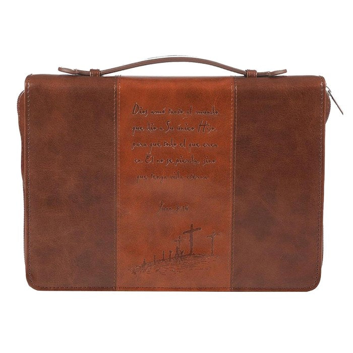 Funda para Biblias-Porque tanto amo Dios al mundo: Juan 3:16 (Bible Cover-For God So Loved The World: John 3:16-Large)