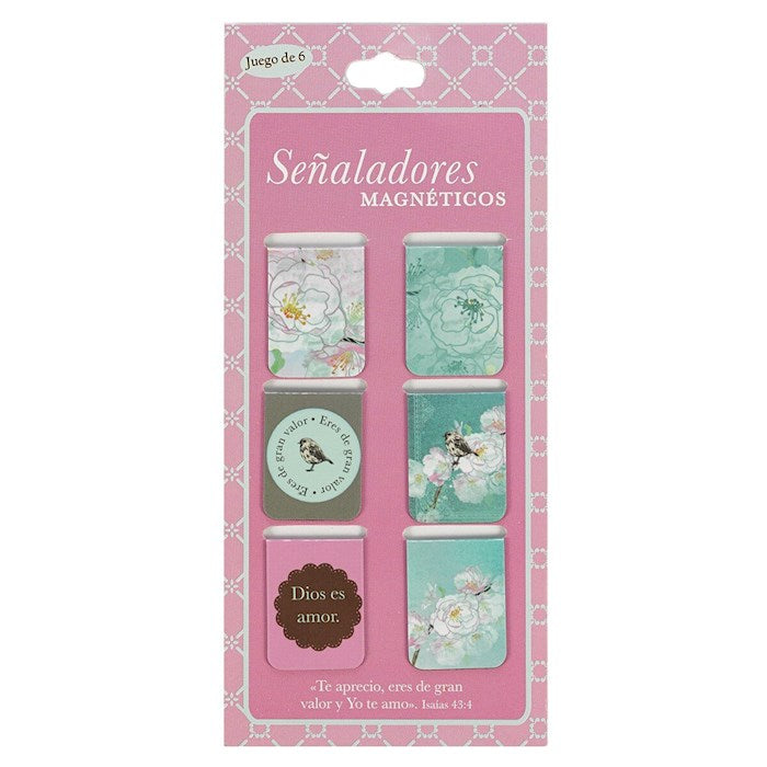 Separadores magneticos Apreciada y amada (Magnetic Bookmarks-Appreciated &amp; Loved) (Set OF 6)