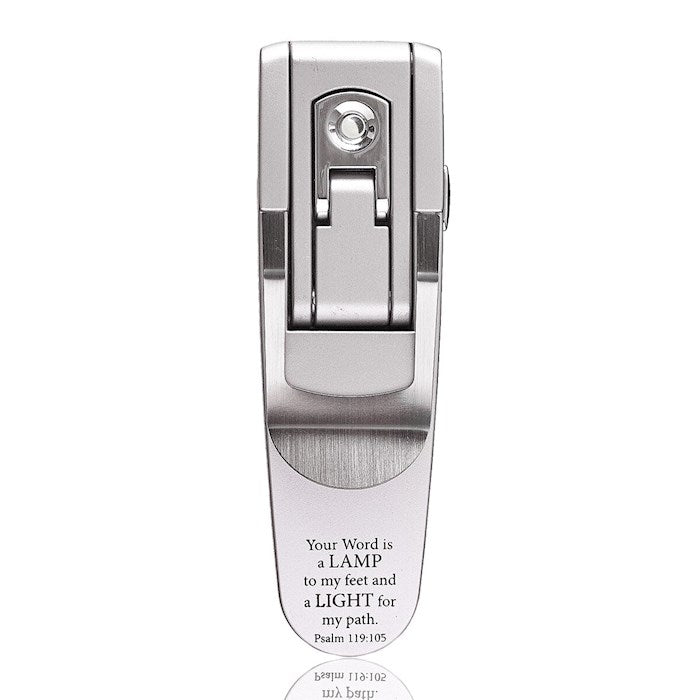 Booklight-Hydraulic-Psalm 119:105-Silver