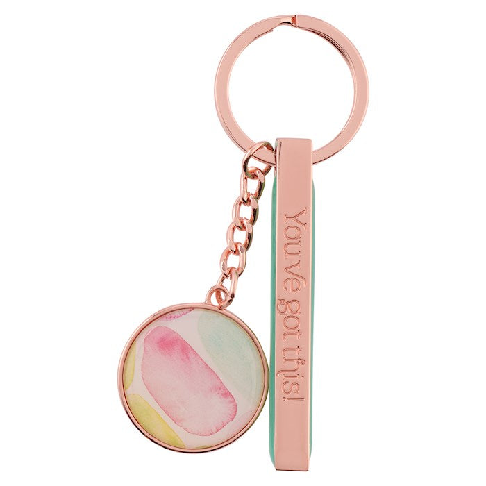 Keyring in Tin-Smooth Sea Glass/You&
