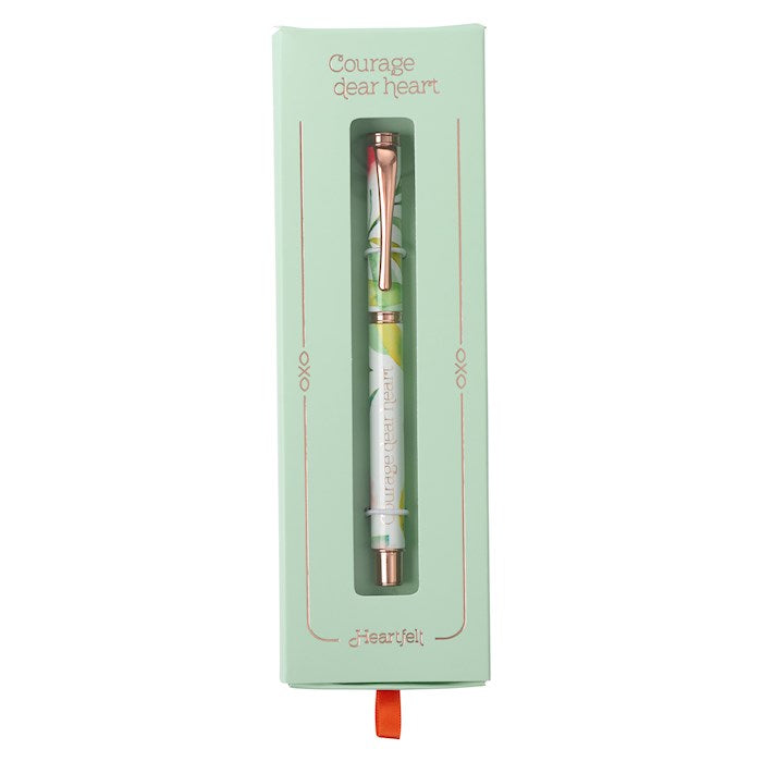 Pen in Gift Box-Orange Blossoms/Courage Dear Heart
