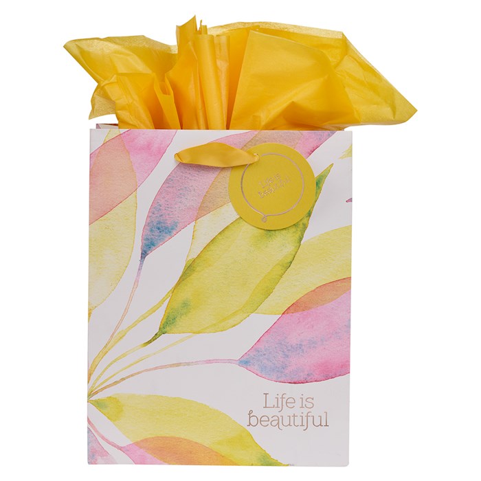 Gift Bag-Citrus Leaves/Life is Beautiful