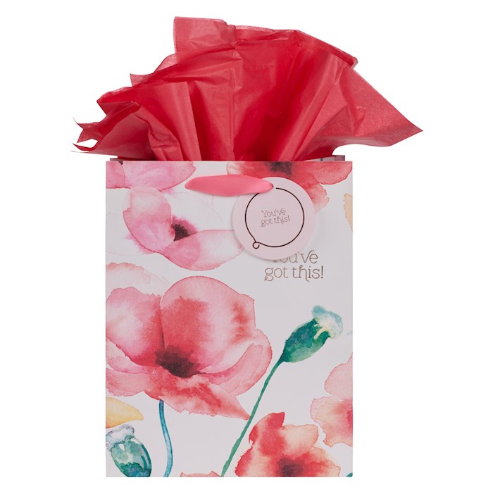 Gift Bag-Coral Poppies/You&