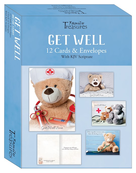 Boxed Card-Get Well-Dr. Teddy (Box Of 12)