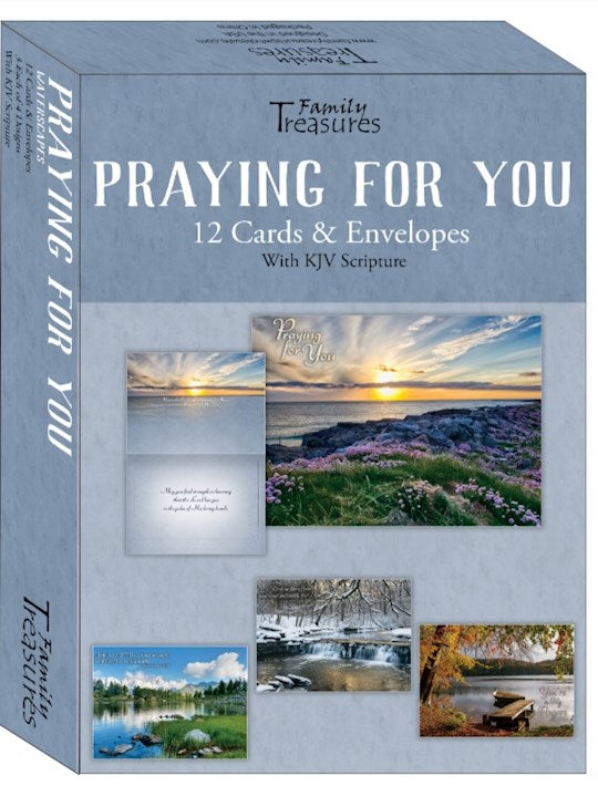 Boxed Card-Praying For You-Waterscapes (Box Of 12)