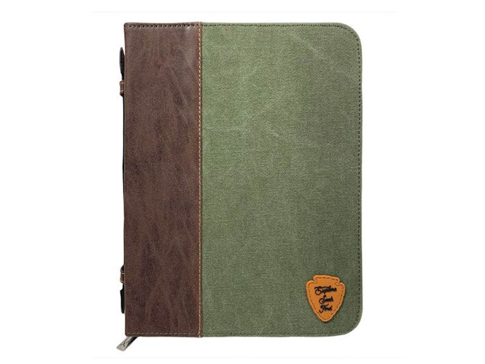 Bible Cover-Explore Seek Find-Leather Look W/PVC Patch