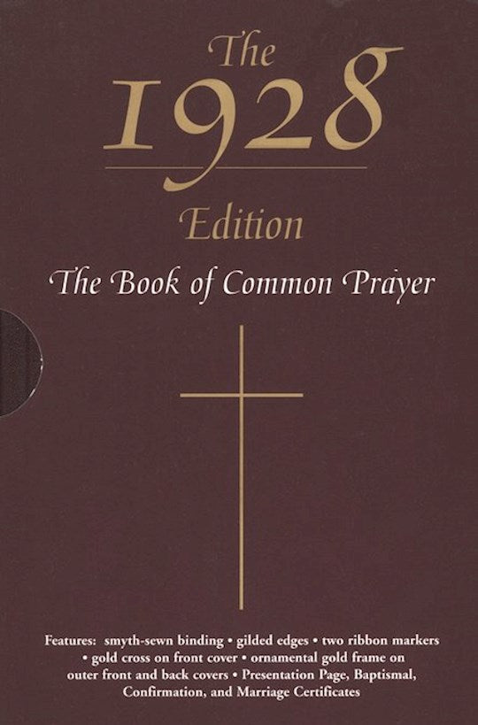 The 1928 Book Of Common Prayer-Burgundy Bonded Leather with Slipcase