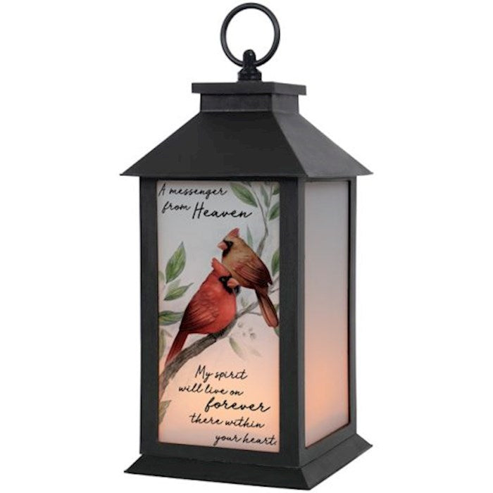 Lantern w/Flameless LED Candle &amp; Timer-A Messager From Heaven  (5.5" x 13" x 5.5")