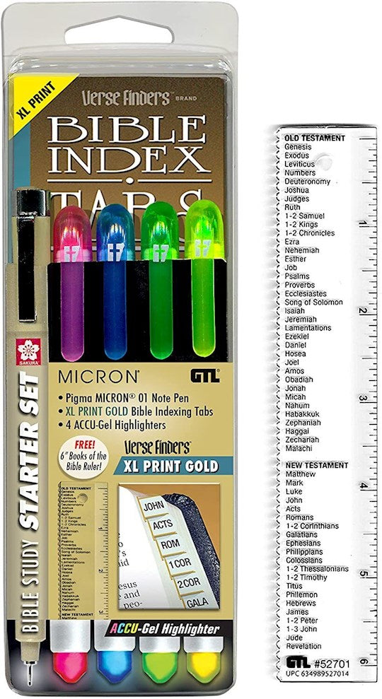 Bible Study Starter Set-Xl Print-Gold