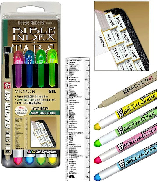 Bible Study Starter Set-Slim Line-Gold