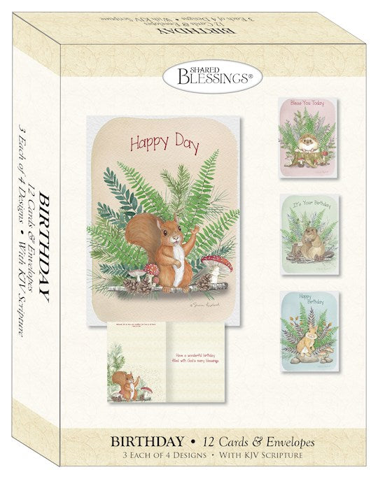 Boxed Card-Childrens Birthday-Woodland Critters (Shared Blessings) (Box Of 12)