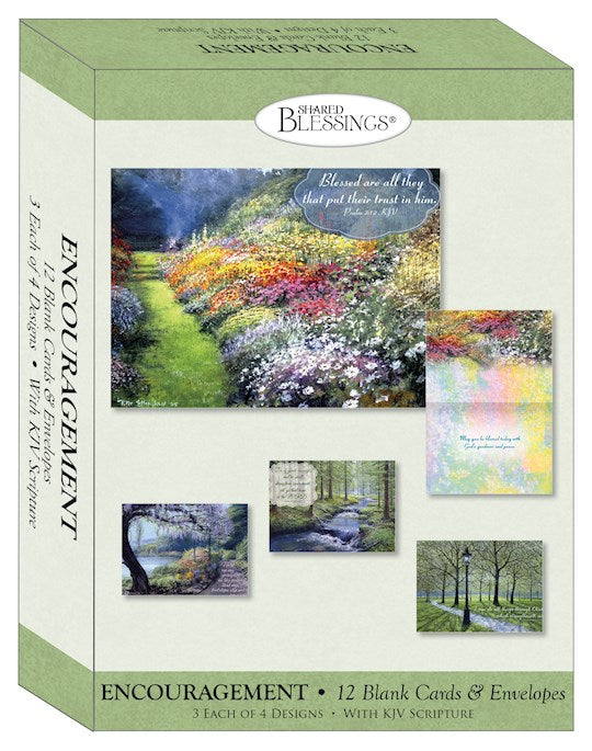 Card-Boxed-Shared Blessings-Encouragement-Serene Settings (Box Of 12)
