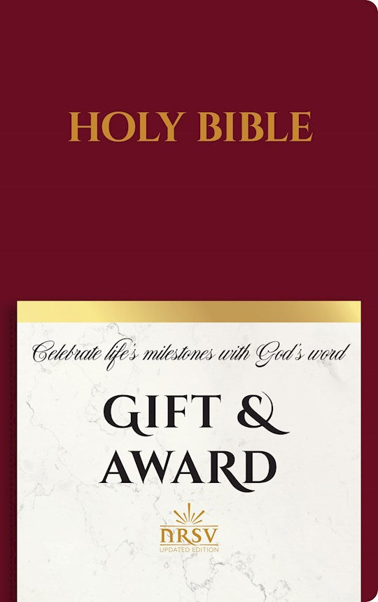 NRSV Updated Edition Gift &amp; Award Bible-Burgundy Imitation Leather