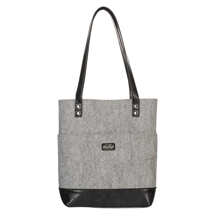 Bible Tote Bag-With Jeremiah 29:11 Badge-Gray And Black