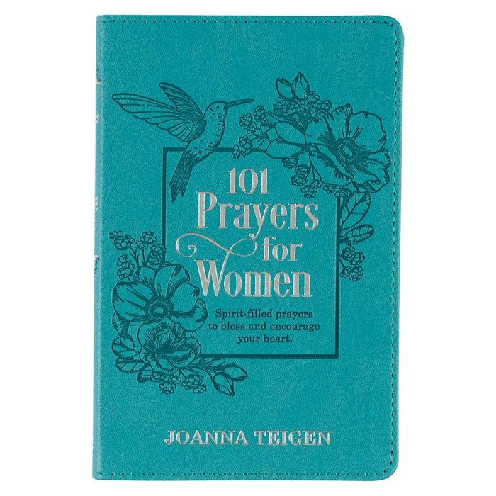 101 Prayers For Women-Turquoise Faux Leather