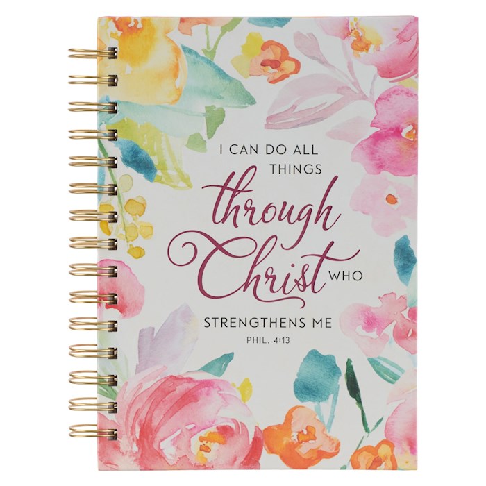 Journal Wirebound LG All Things Through Christ Phil 4:13