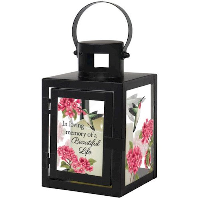 Lantern w/Flameless LED Candle &amp; Timer-In Loving Memory (4" x 9.5" x4")