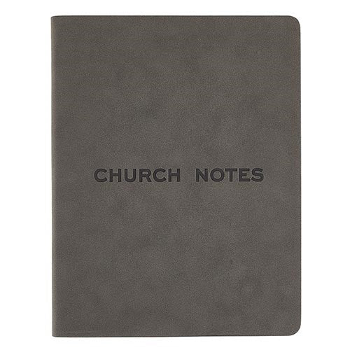 Journal-Church Notes-Suede Cover w/Tie (7&quot; x 9&quot;)