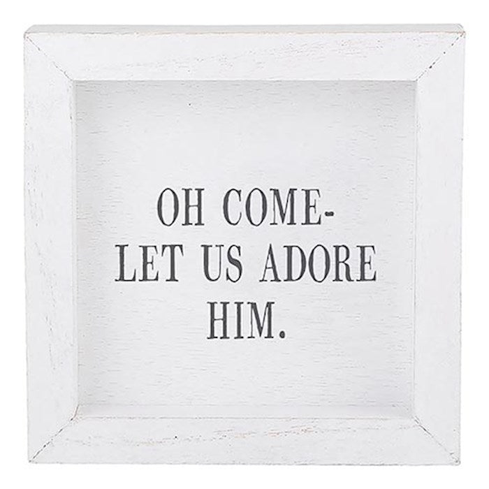 Petite Word Board-Let Us Adore Him (6" SQ)