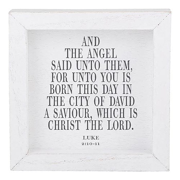 Petite Word Board-Luke 2:10-11 (6" SQ)