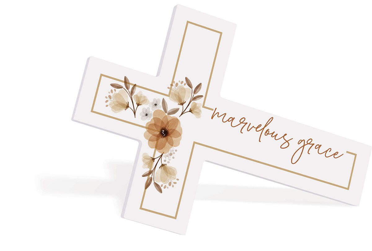 Horizontal Cross-Marvelous Grace (12&quot; x 8.5&quot;)
