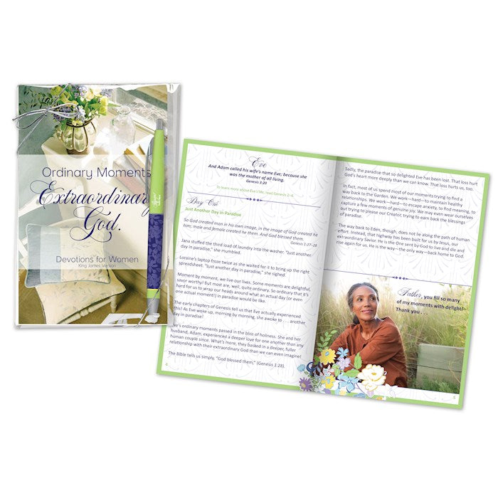 Gift Set-Ordinary Moments Devotions For Women (KJV) w/Book &amp; Pen