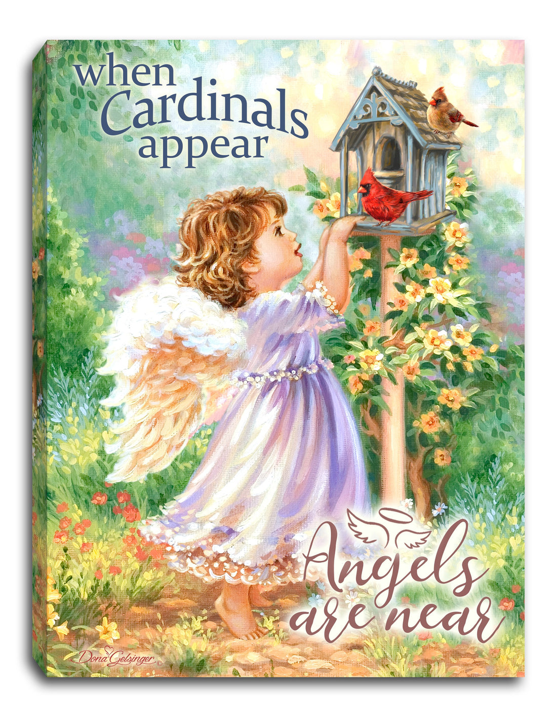 Mini Canvas-Angels Are Near-LED Tabletop w/Timer (8&quot; x 6&quot;)
