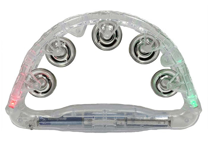 Instrument-Tambourine-Light Up Moon Shaped W/Cymbals